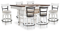 J&M Furniture - Ashley Furniture - Valebeck Counter Height Dining Table and 6 Chairs - Counter Height Dining Table and 6 Chairs - D546D35