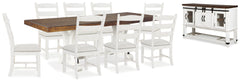 J&M Furniture - Ashley Furniture - Valebeck Dining Table and 8 Chairs with Server - Dining Table and 8 Chairs with Server - D546D12