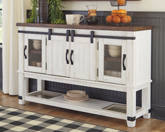 J&M Furniture - Ashley Furniture - Valebeck Dining Server - Dining Room Server / White/Brown - D546-60
