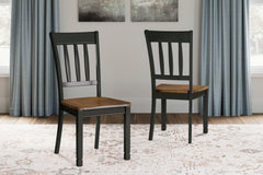 J&M Furniture - Ashley Furniture - Owingsville Dining Chair (Set of 2) - Dining Chair (Set of 2) / Black/Brown - D580-02X2