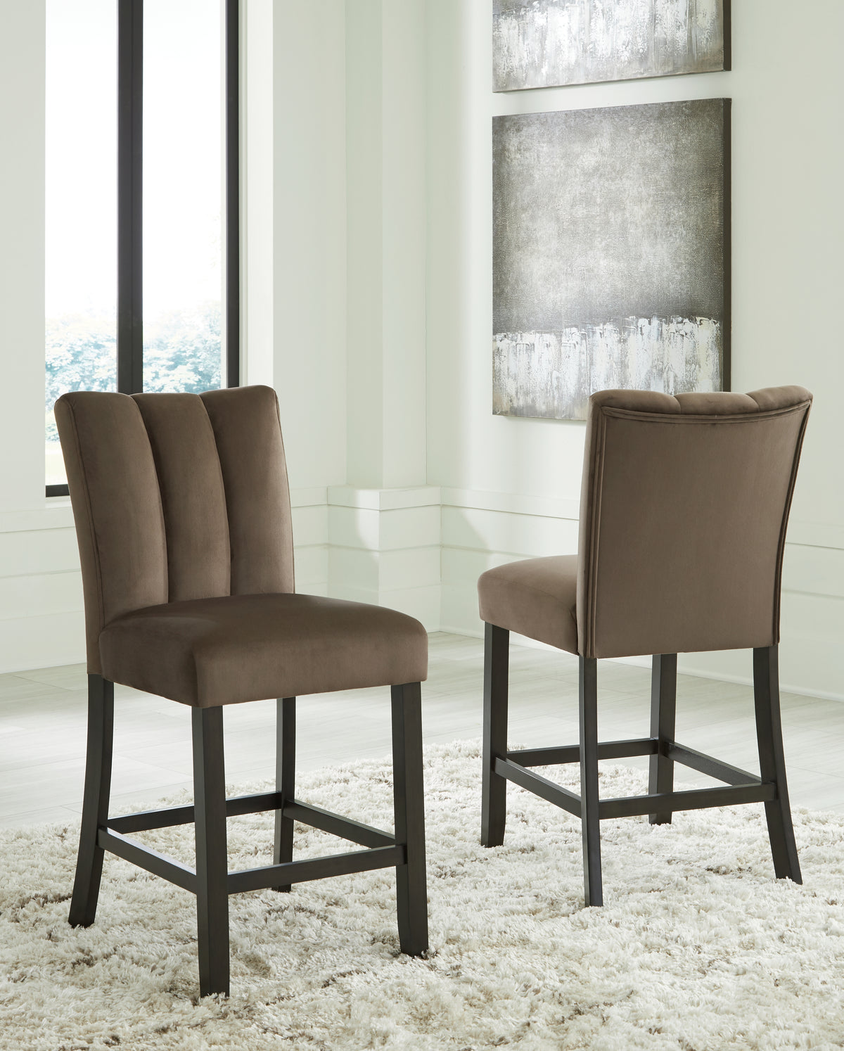 J&M Furniture - Ashley Furniture - Jeshina Counter Height Barstool (Set of 2) - Counter Height Barstool (Set of 2) / Mocha - PCD581-124X2