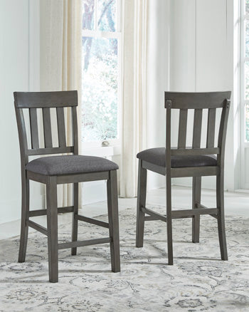 J&M Furniture - Ashley Furniture - Hallanden Counter Height Bar Stool (Set of 2) - Counter Height Bar Stool (Set of 2) / Two-tone Gray - D589-124X2
