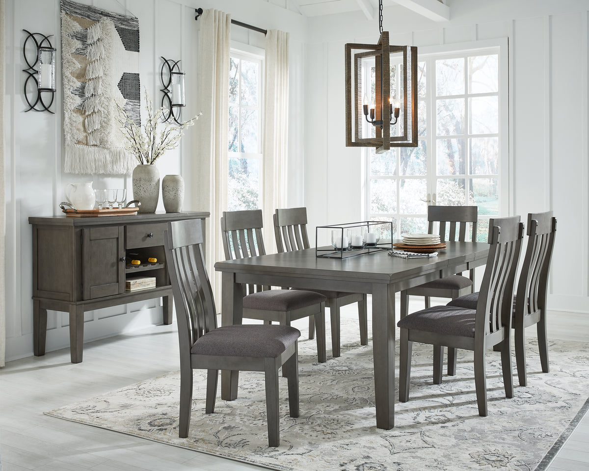 J&M Furniture - Ashley Furniture - Hallanden Dining Table, 6 Chairs and Server - Dining Table, 6 Chairs and Server - D589D5