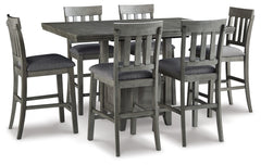 J&M Furniture - Ashley Furniture - Hallanden Counter Height Dining Table and 6 Barstools - Counter Height Dining Table and 6 Barstools - D589D4