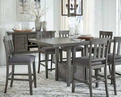 J&M Furniture - Ashley Furniture - Hallanden Counter Height Dining Extension Table - RECT DRM Counter EXT Table / Gray - D589-42