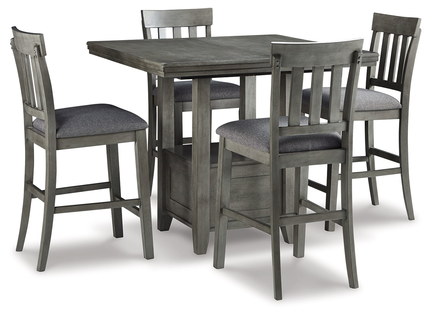 J&M Furniture - Ashley Furniture - Hallanden Counter Height Dining Table and 4 Barstools - Counter Height Dining Table and 4 Barstools - D589D3