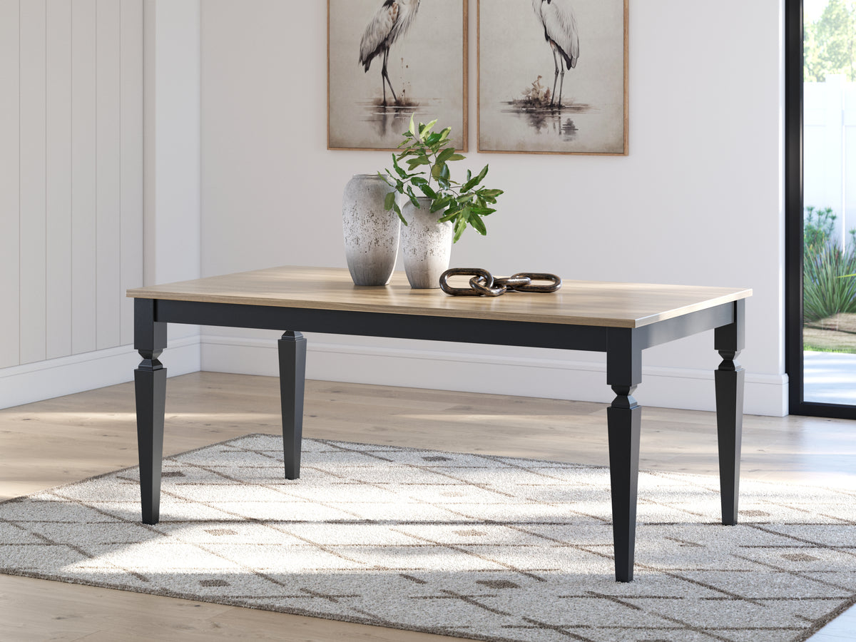 J&M Furniture - Ashley Furniture - Brenkerton Dining Table - Rectangular Dining Room Table / Grayish Brown/Black - PCD591-25