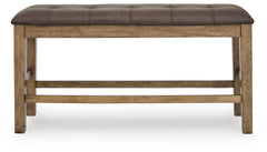 Urbinforte Counter Height Extension Dining Table, 4 Barstools and Bench