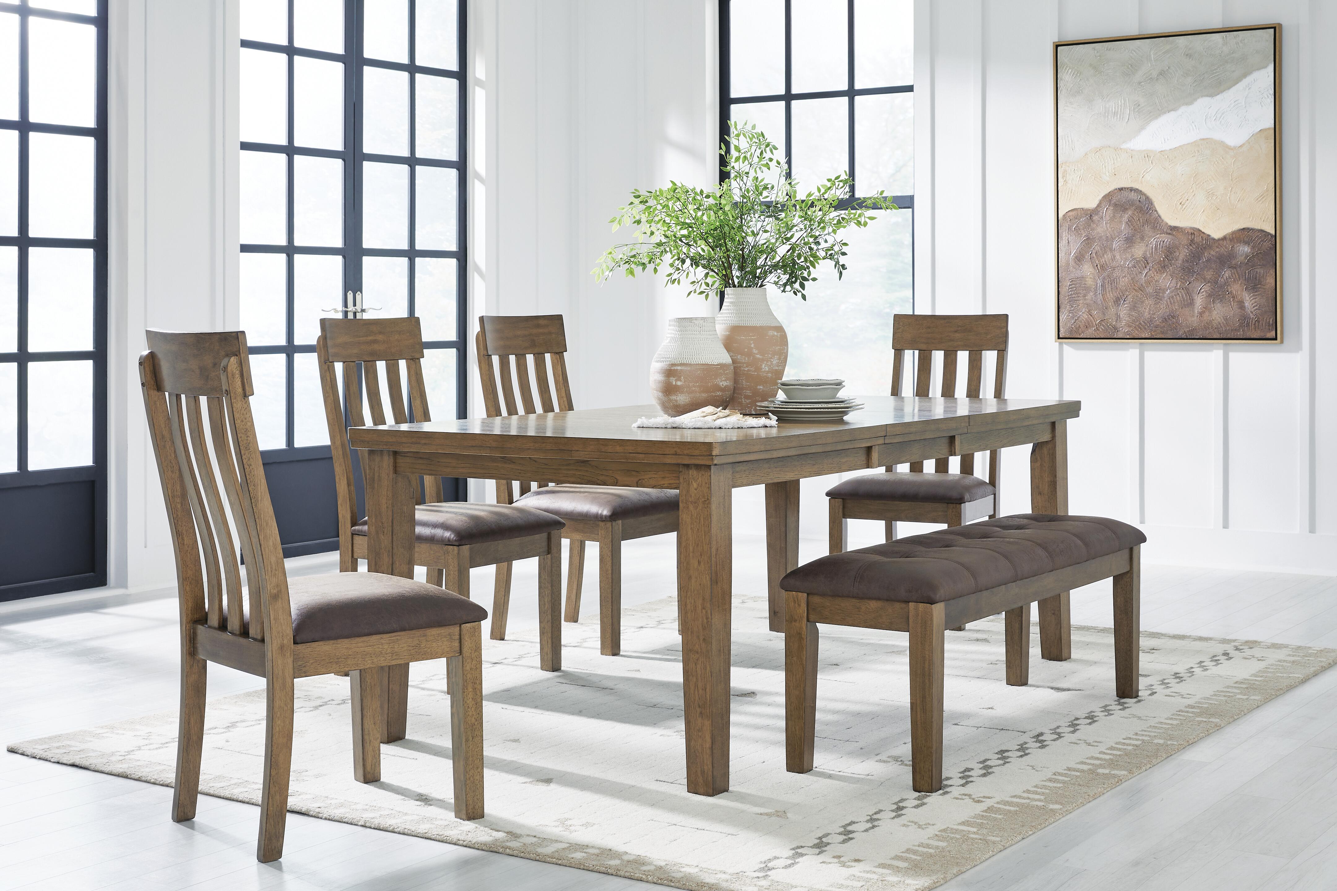 J&M Furniture - Ashley Furniture - Urbinforte Extension Dining Table, 4 Chairs and Bench - Extension Dining Table, 4 Chairs and Bench - PCD592D2