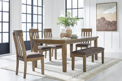 J&M Furniture - Ashley Furniture - Urbinforte Extension Dining Table, 4 Chairs and Bench - Extension Dining Table, 4 Chairs and Bench - PCD592D2