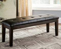 J&M Furniture - Ashley Furniture - Haddigan Dining Bench - Large UPH Dining Room Bench / Dark Brown / 50"W x 16"D x 19"H - D596-00