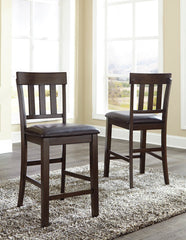 J&M Furniture - Ashley Furniture - Haddigan Counter Height Bar Stool (Set of 2) - Counter Height Bar Stool (Set of 2) / Dark Brown - D596-124X2