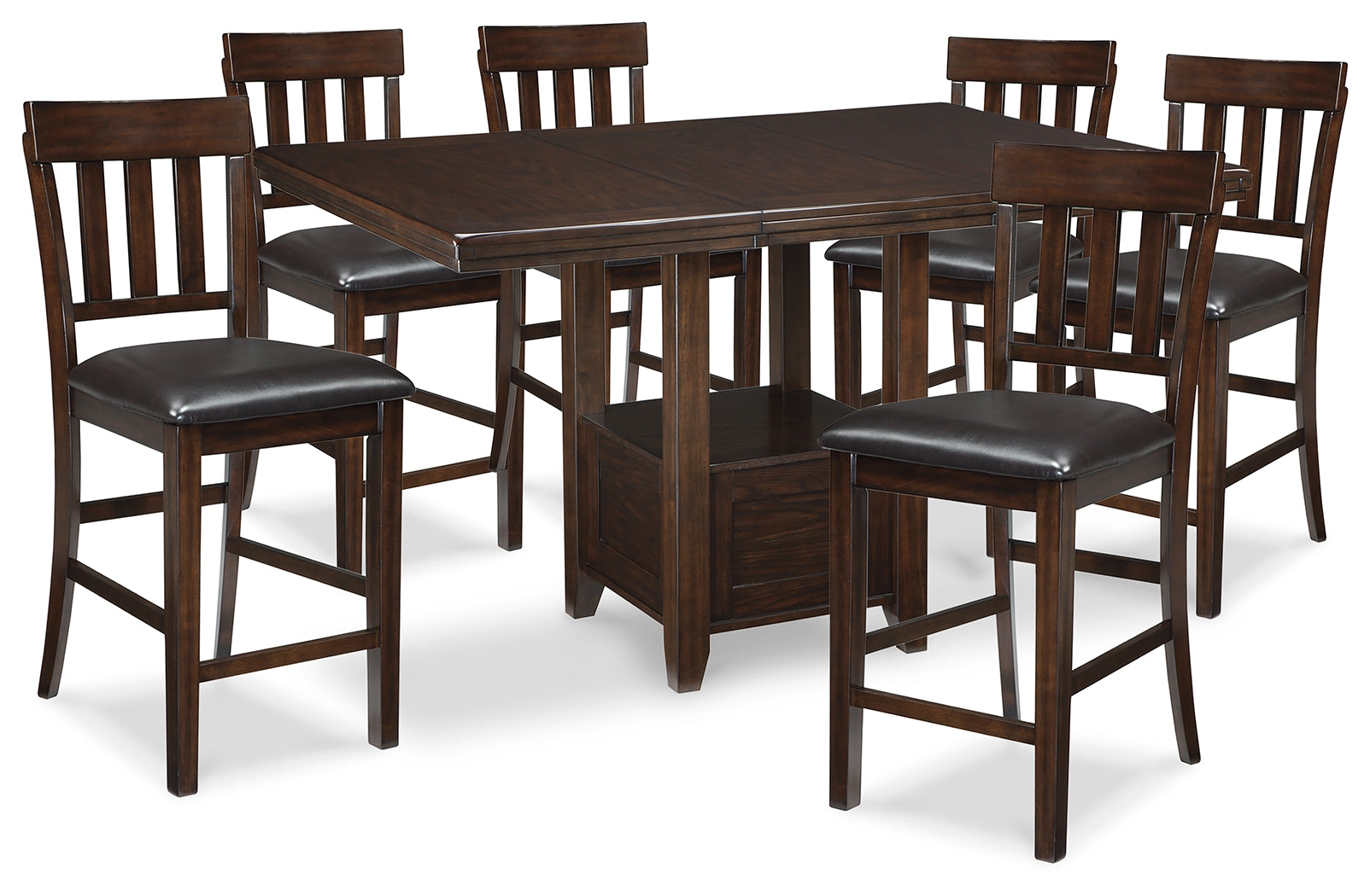 J&M Furniture - Ashley Furniture - Haddigan Counter Height Dining Table and 6 Barstools - Counter Height Dining Table and 6 Barstools - D596D7