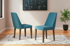 J&M Furniture - Ashley Furniture - Lyncott Dining Chair (Set of 2) - Dining Chair (Set of 2) / Blue/Brown - D615-03X2