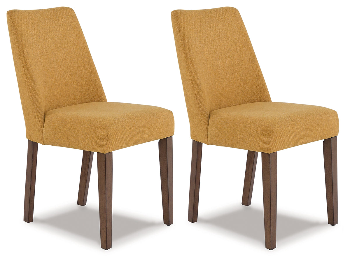J&M Furniture - Ashley Furniture - Lyncott Dining Chair (Set of 2) - Dining Chair (Set of 2) / Mustard/Brown - D615-04X2