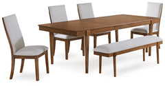 J&M Furniture - Ashley Furniture - Lyncott Extension Dining Table, 4 Chairs and Bench - Extension Dining Table, 4 Chairs and Bench - D615D5