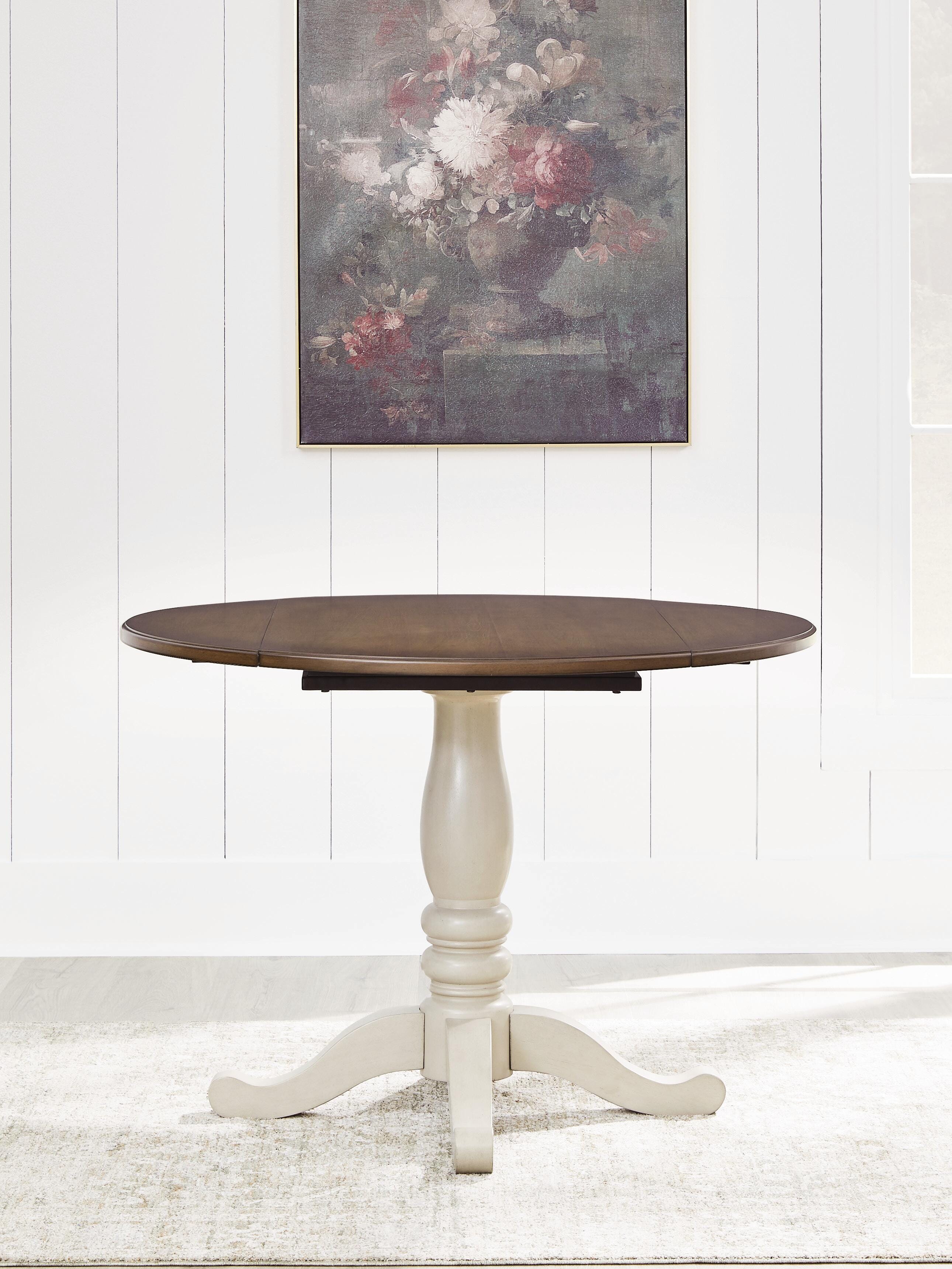 J&M Furniture - Ashley Furniture - Wirloni Dining Drop Leaf Table - Round DRM Drop Leaf Table - PCD616-15