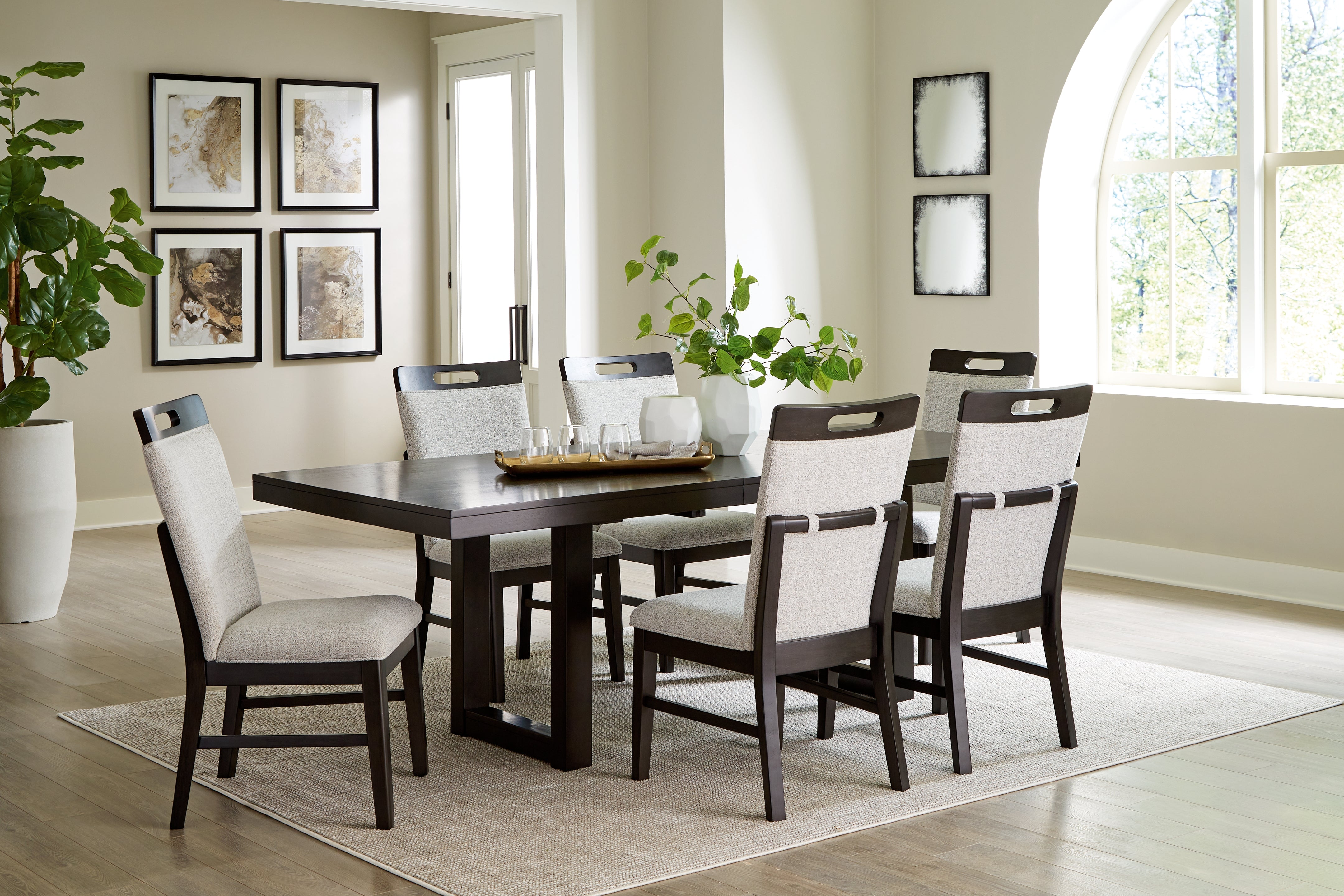 J&M Furniture - Ashley Furniture - Neymorton Dining Table and 6 Chairs - Dining Table and 6 Chairs - D618D2