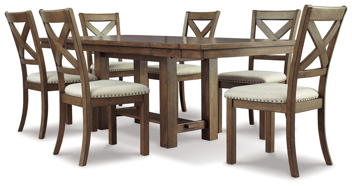 J&M Furniture - Ashley Furniture - Moriville Dining Table and 6 Chairs - Dining Table and 6 Chairs - D631D11
