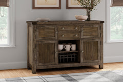 J&M Furniture - Ashley Furniture - Moriville Dining Server - Dining Room Server / Grayish Brown - D631-60
