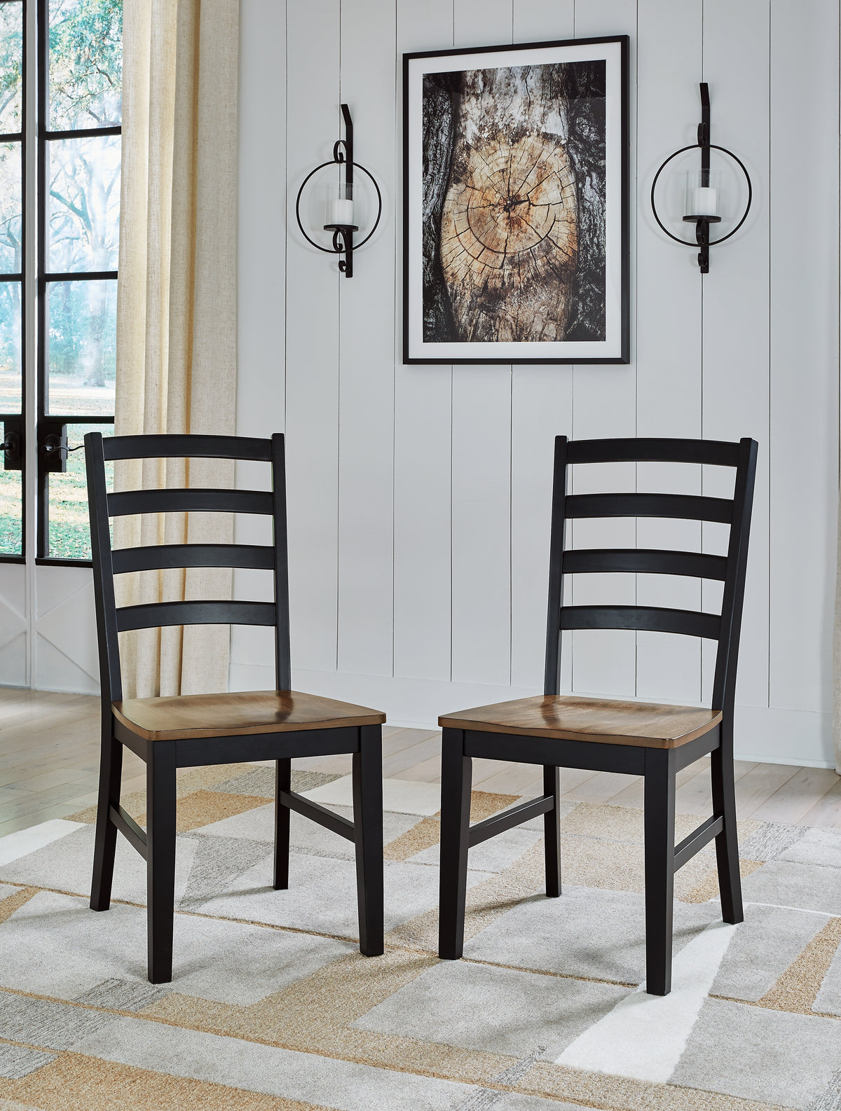 J&M Furniture - Ashley Furniture - Wildenauer Dining Chair (Set of 2) - Dining Chair (Set of 2) / Brown/Black - D634-01X2