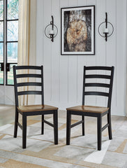 J&M Furniture - Ashley Furniture - Wildenauer Dining Chair (Set of 2) - Dining Chair (Set of 2) / Brown/Black - D634-01X2