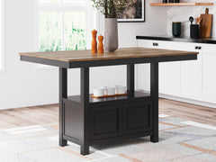 J&M Furniture - Ashley Furniture - Wildenauer Counter Height Dining Table - RECT Dining Room Counter Table / Brown/Black - D634-13