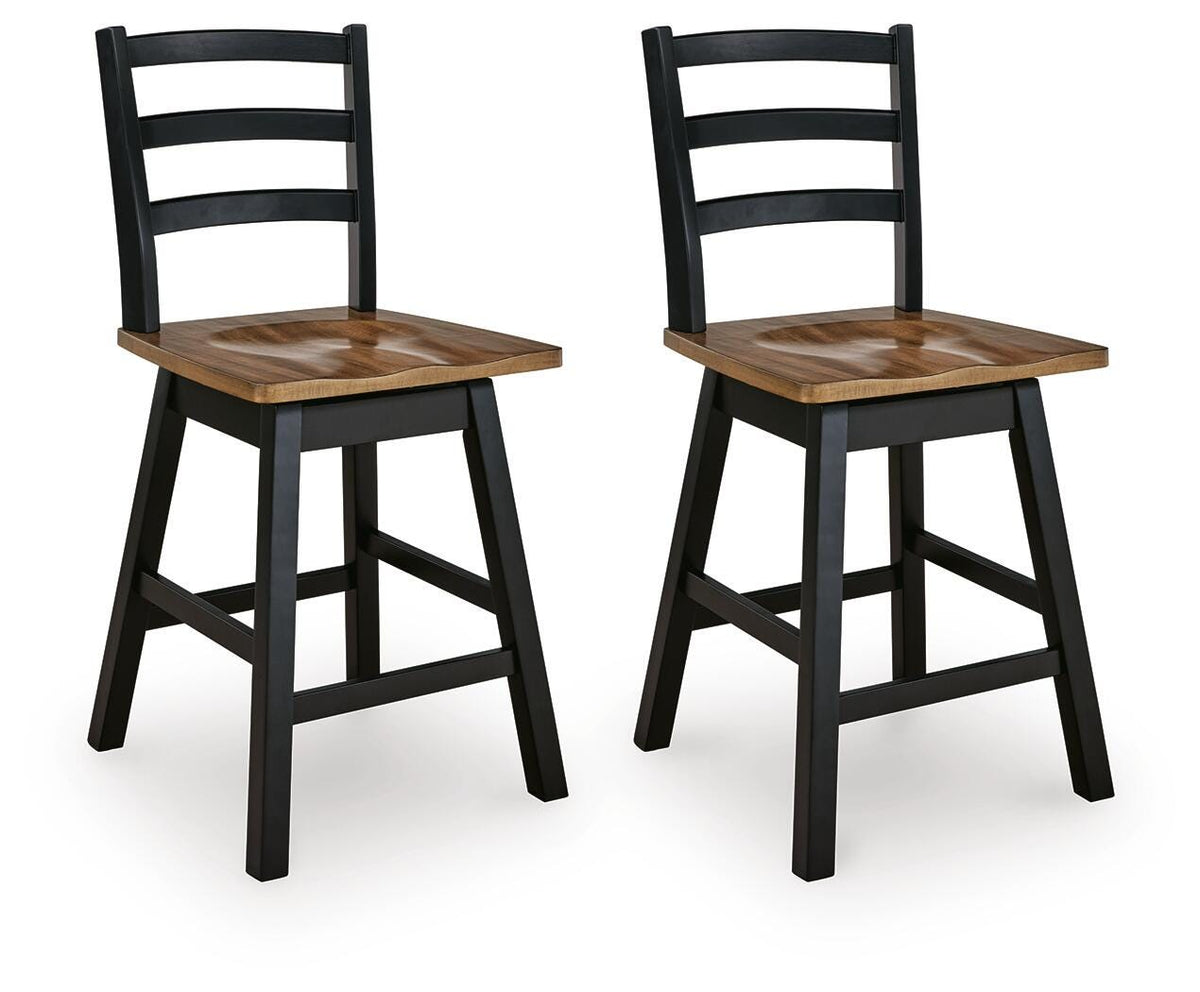 J&M Furniture - Ashley Furniture - Wildenauer Counter Height Barstool (Set of 2) - Counter Height Barstool (Set of 2) - D634-224X2