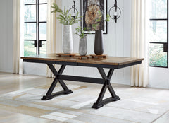 J&M Furniture - Ashley Furniture - Wildenauer Dining Extension Table - RECT Dining Room EXT Table / Brown/Black - D634-35