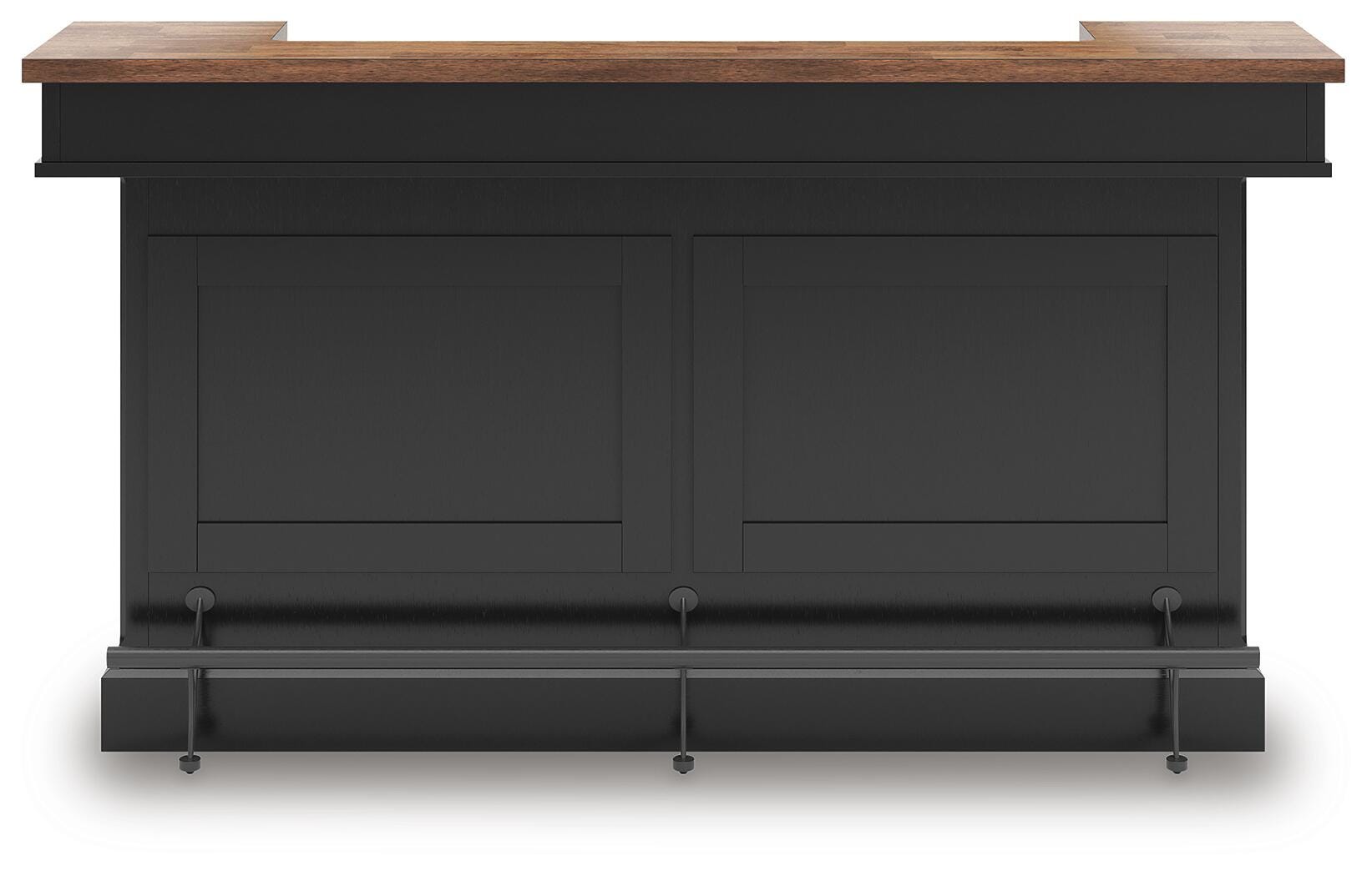 J&M Furniture - Ashley Furniture - Wildenauer 78" Bar - Bar / Brown/Black - D634-65
