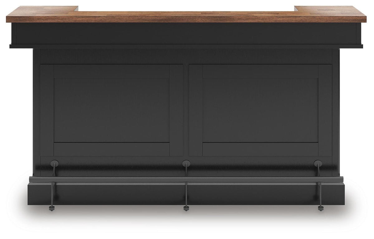 J&M Furniture - Ashley Furniture - Wildenauer 78" Bar - Bar / Brown/Black - D634-65
