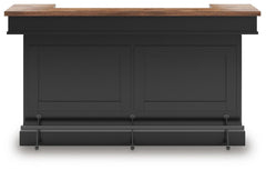 J&M Furniture - Ashley Furniture - Wildenauer 78" Bar - Bar / Brown/Black - D634-65