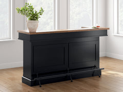 J&M Furniture - Ashley Furniture - Wildenauer 78" Bar - Bar / Brown/Black - D634-65