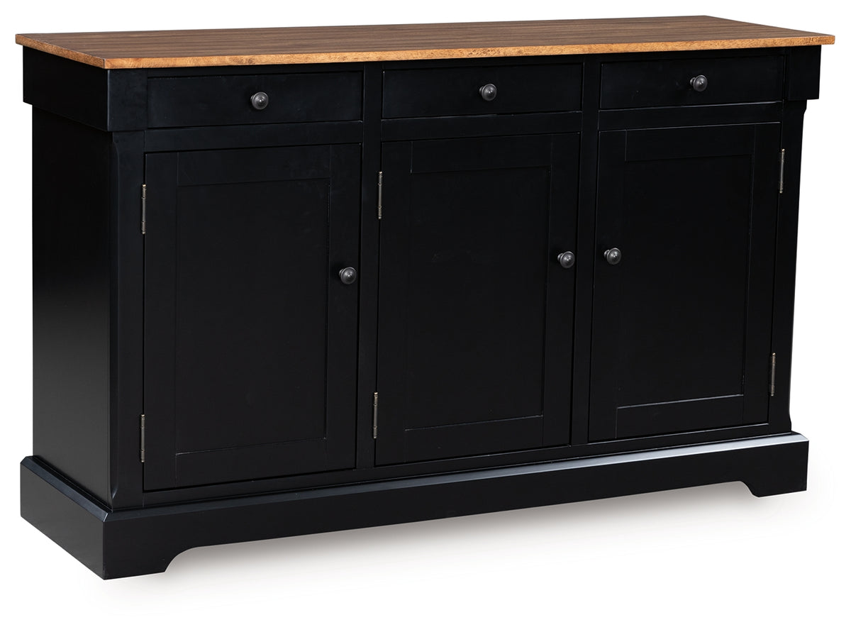 J&M Furniture - Ashley Furniture - Wildenauer Dining Buffet - Dining Room Buffet / Brown/Black - D634-80
