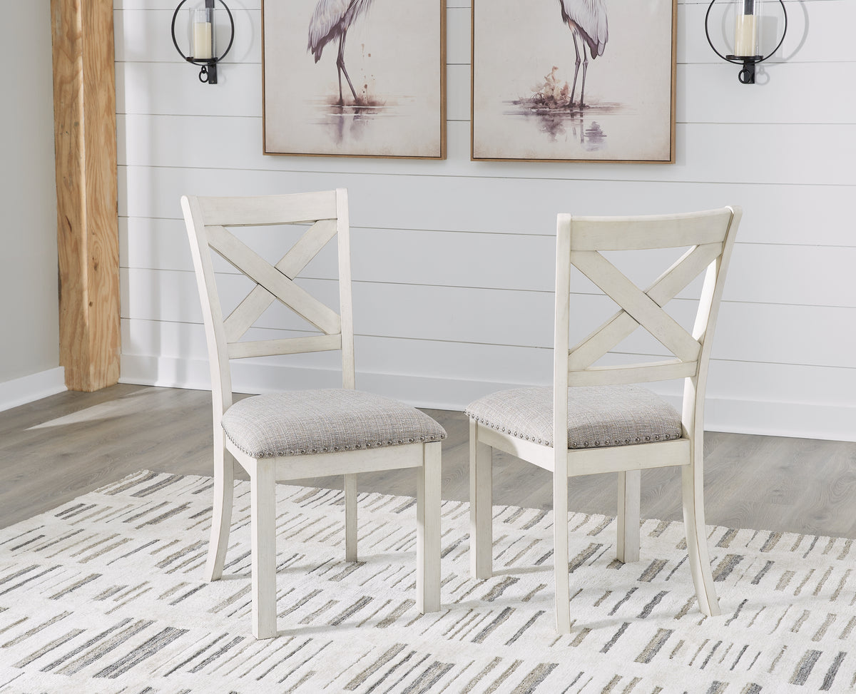 J&M Furniture - Ashley Furniture - Robbinsdale Dining Chair (Set of 2) - Dining Chair (Set of 2) / Antique White - D642-01X2