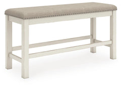 Robbinsdale Counter Height Extension Dining Table, 6 Barstools and Bench