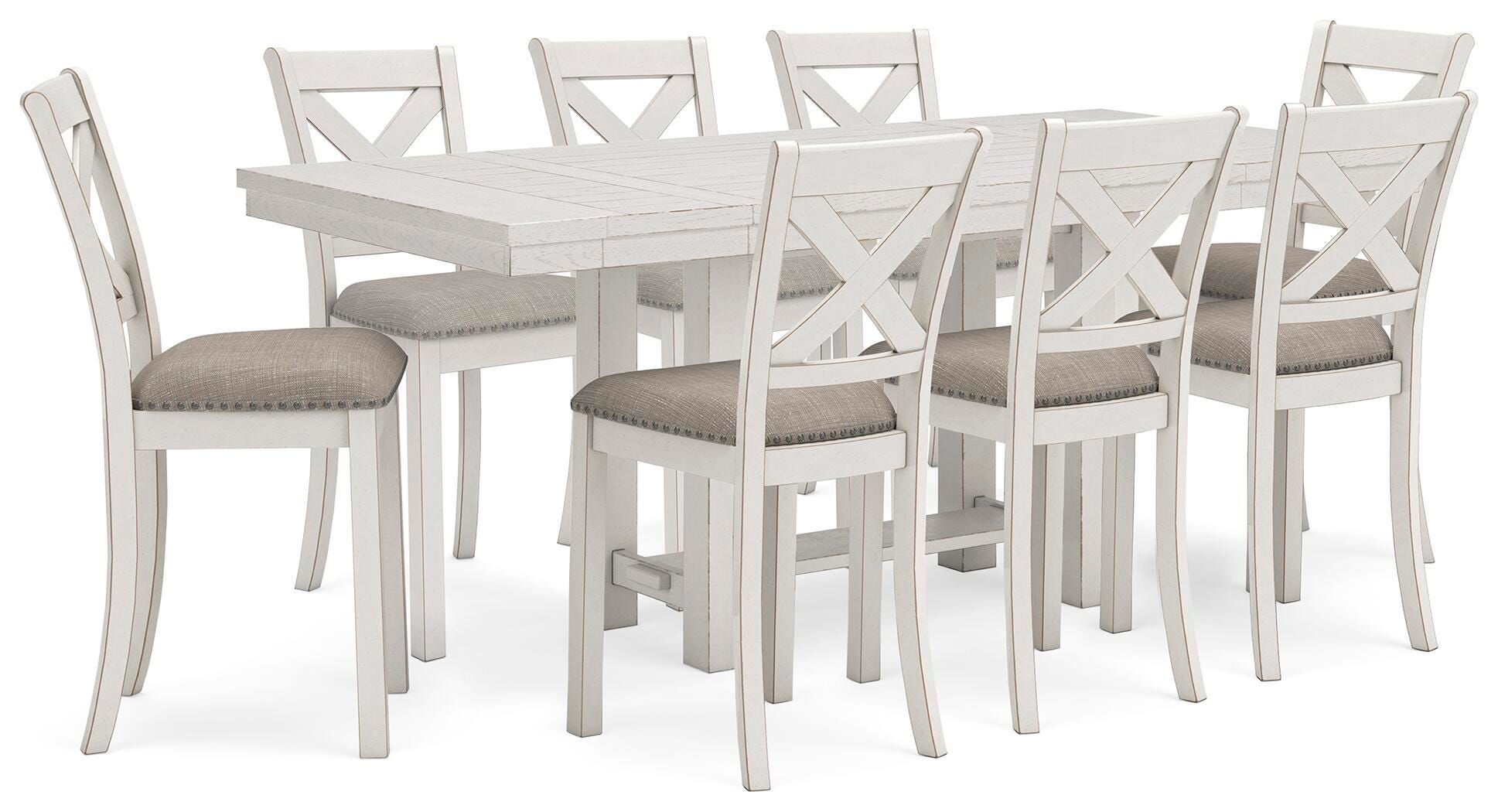 J&M Furniture - Ashley Furniture - Robbinsdale Counter Height Table and 8 Barstools - Counter Height Table and 8 Barstools - D642D9