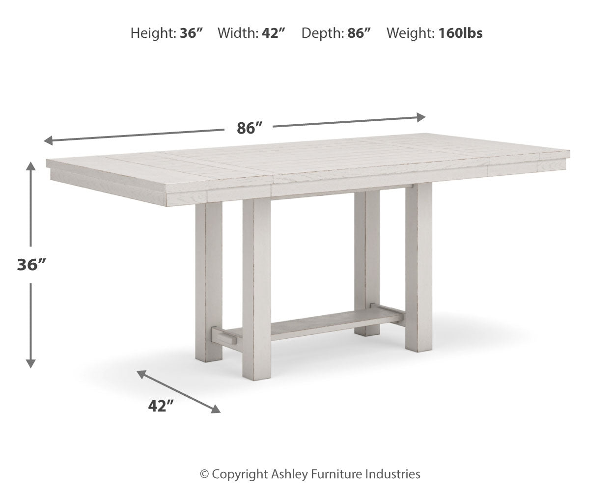 Robbinsdale Counter Height Dining Extension Table