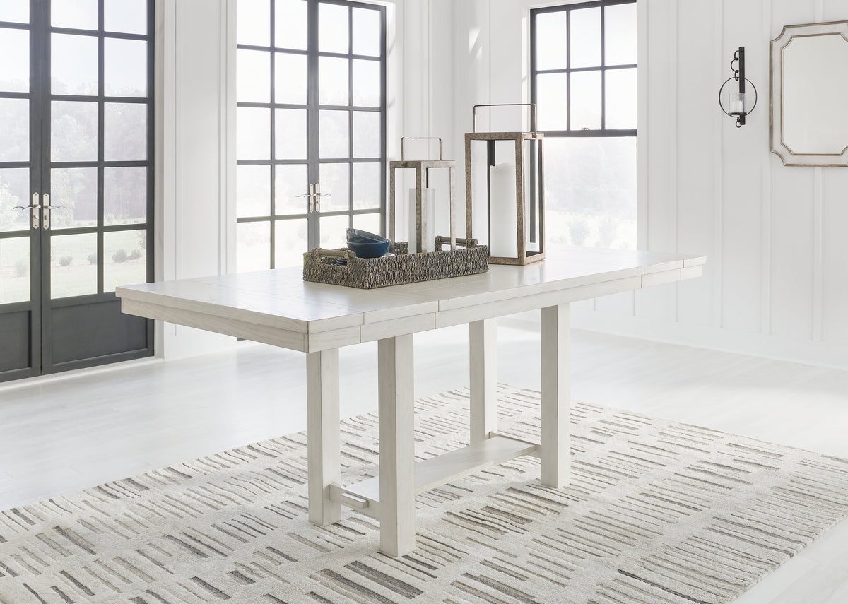 J&M Furniture - Ashley Furniture - Robbinsdale Counter Height Dining Extension Table - RECT DRM Counter EXT Table / Antique White - D642-32