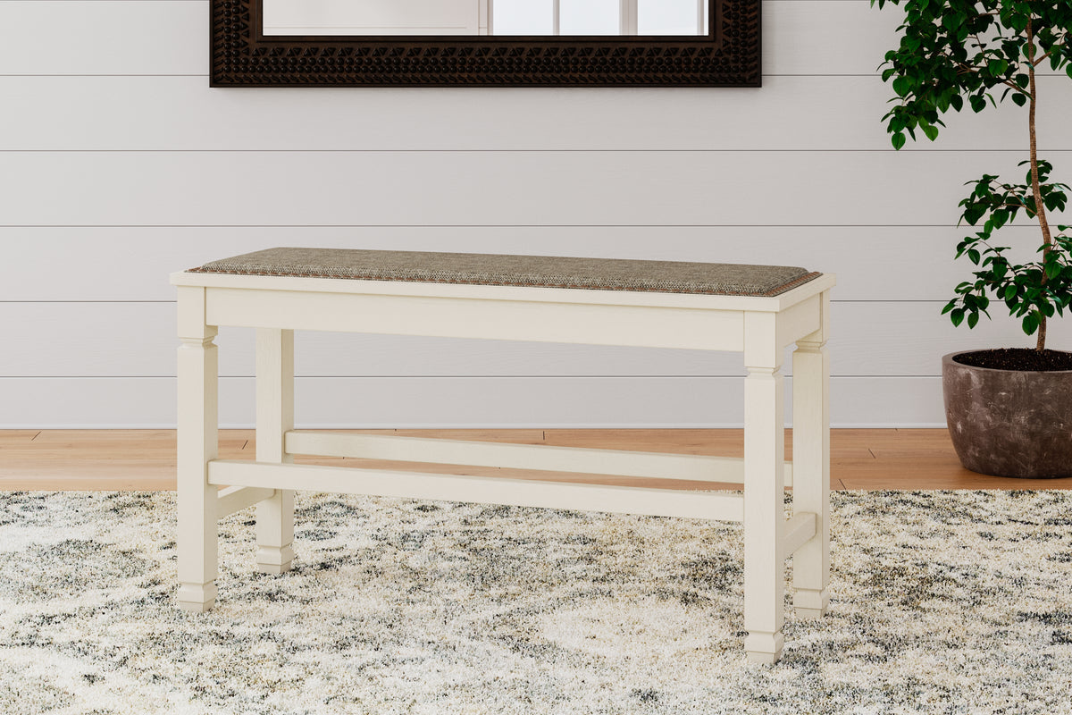 J&M Furniture - Ashley Furniture - Bolanburg Counter Height Dining Bench - DBL Counter UPH Bench (1/CN) / Two-tone / 42"W x 15"D x 24"H - D647-09