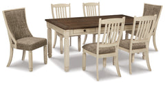 J&M Furniture - Ashley Furniture - Bolanburg Dining Table with 6 Chairs - Dining Table with 6 Chairs / Antique White - D647D3