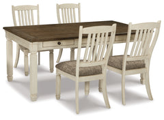 J&M Furniture - Ashley Furniture - Bolanburg Dining Table with 4 Chairs - Dining Table with 4 Chairs / Two-tone - D647D1
