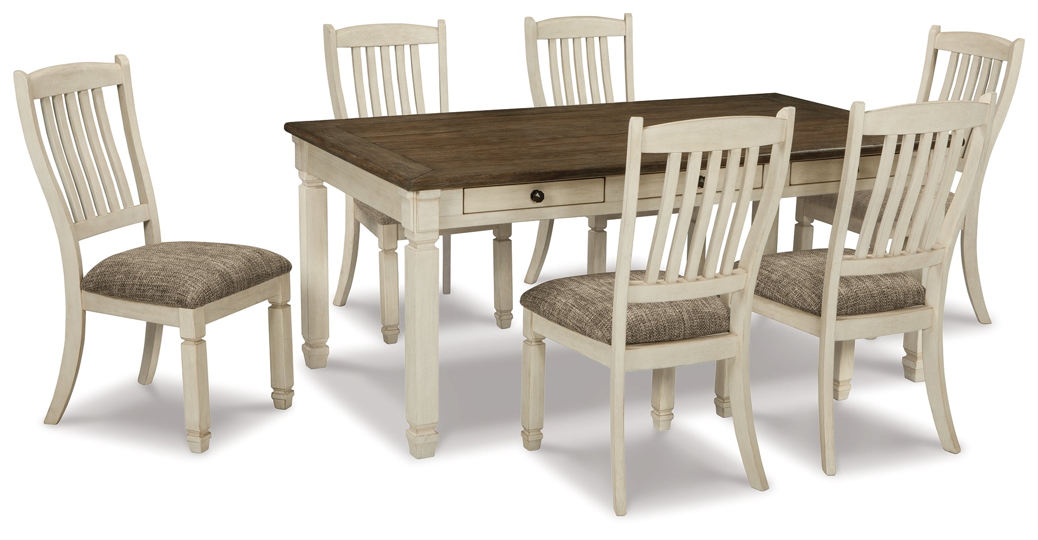 J&M Furniture - Ashley Furniture - Bolanburg Dining Table with 6 Chairs - Dining Table with 6 Chairs / Two-tone - D647D8