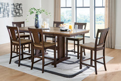 J&M Furniture - Ashley Furniture - Rylandeen Counter Height Extension Dining Table and 6 Barstools - Counter Height Extension Dining Table and 6 Barstools - PCD651D5