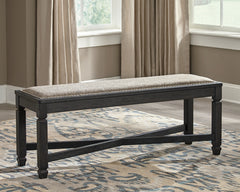 J&M Furniture - Ashley Furniture - Tyler Creek Dining Bench - Upholstered Bench / Black/Grayish Brown / 50"W x 15"D x 20"H - D736-00