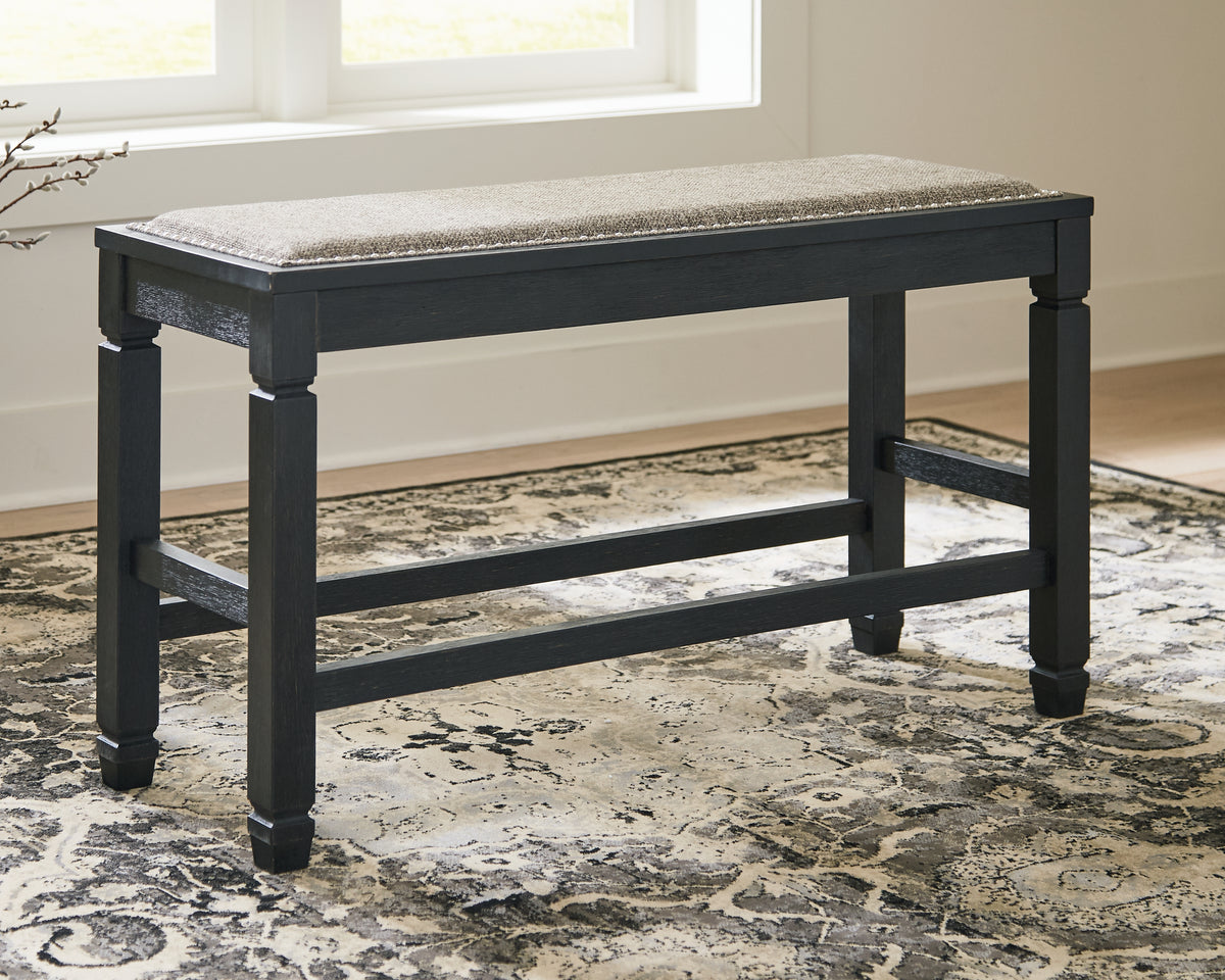 J&M Furniture - Ashley Furniture - Tyler Creek Counter Height Dining Bench - DBL Counter UPH Bench (1/CN) / Antique Black / 42"W x 15"D x 24"H - D736-09