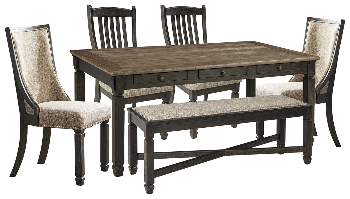 J&M Furniture - Ashley Furniture - Tyler Creek Dining Table with 4 Chairs and Bench - Dining Table with 4 Chairs and Bench - D736D6