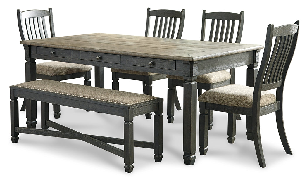 J&M Furniture - Ashley Furniture - Tyler Creek Dining Table, 4 Chairs and Bench - Dining Table, 4 Chairs and Bench - D736D2