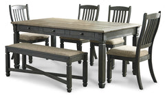 J&M Furniture - Ashley Furniture - Tyler Creek Dining Table, 4 Chairs and Bench - Dining Table, 4 Chairs and Bench - D736D2