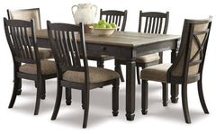 J&M Furniture - Ashley Furniture - Tyler Creek Dining Table with 6 Chairs - Dining Table with 6 Chairs / Black/Gray - D736D7
